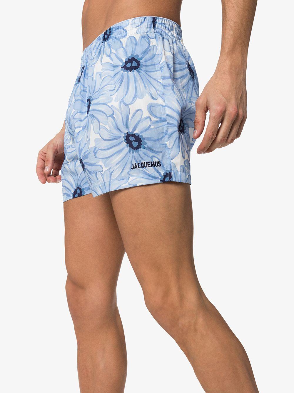 Jacquemus Le Short Calecon Elasticated Shorts Print Faded Flowers