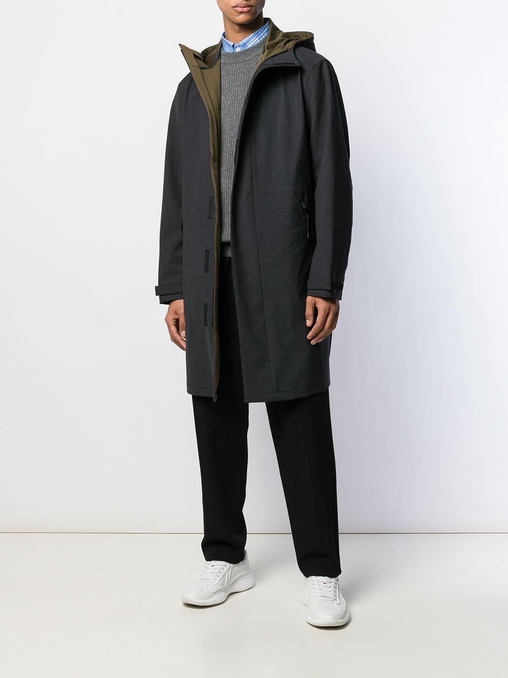 Prada Wool Ribbed Jumper in Grey (Gray) for Men - Lyst