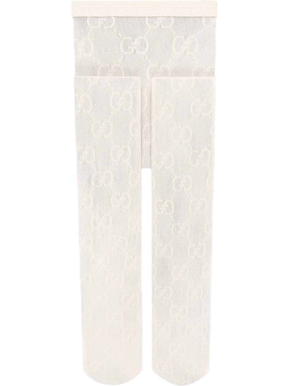 Gucci Gg Logo Tights in White