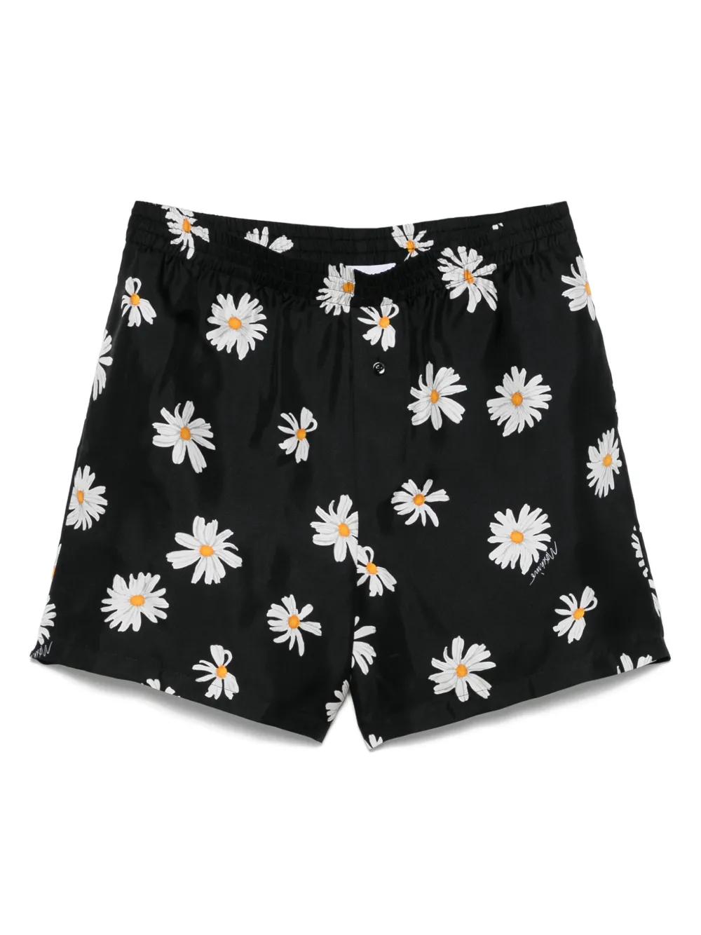 ショートパンツ Moschino Silk Boxer Shorts Moschino Teddy-print Silk Shorts | Neutrals | FARFETCH