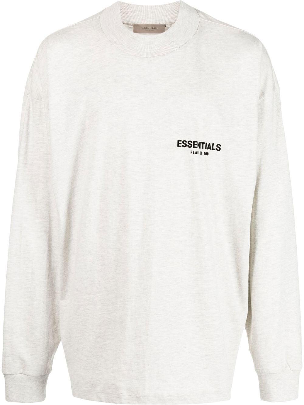 Fear Of God Essentials Long-sleeve T-shirt in White for Men | Lyst
