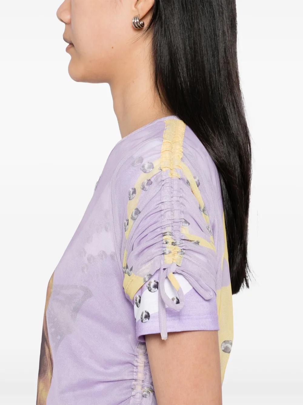 CHOPOVA LOWENA purple hazeメッシュトップス