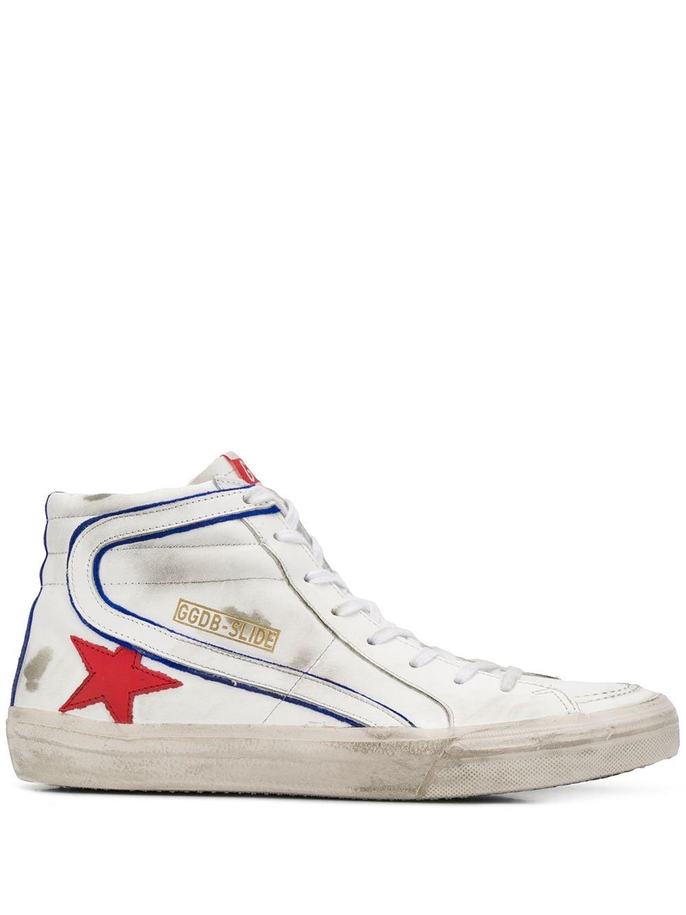 Golden Goose Deluxe Brand Leather Slide Hi-top Sneakers in White for ...