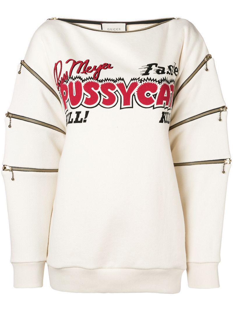 Gucci Pussycat Sweatshirt | Lyst