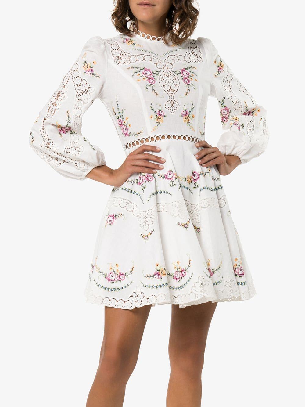 Allia Floral Print Mini Dress 