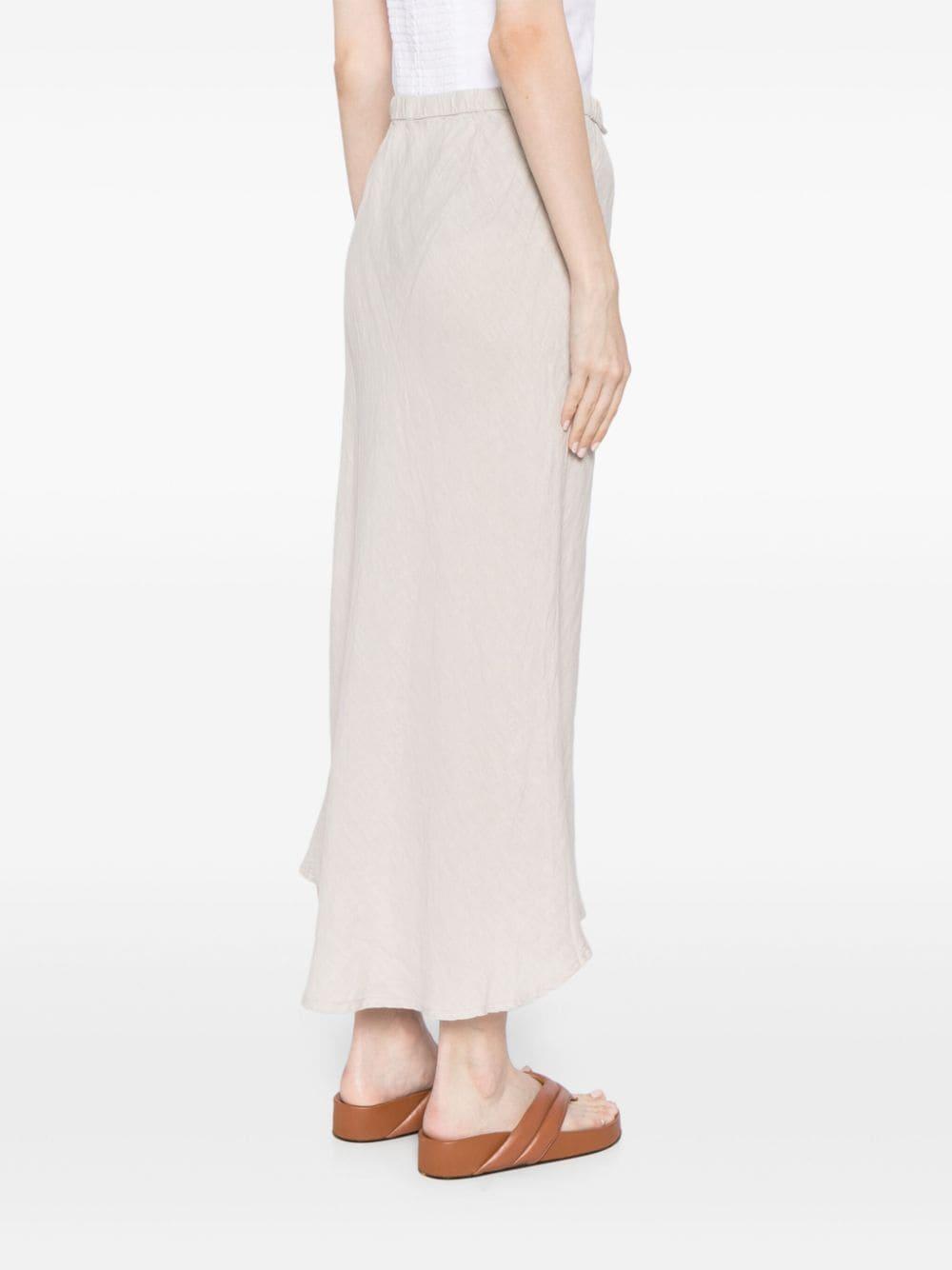 High low linen skirt hotsell