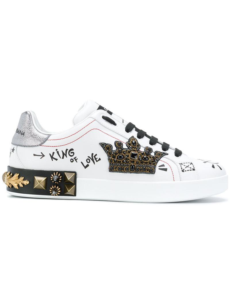 Dolce & Gabbana King Of Love Sneakers in White for Men - Lyst