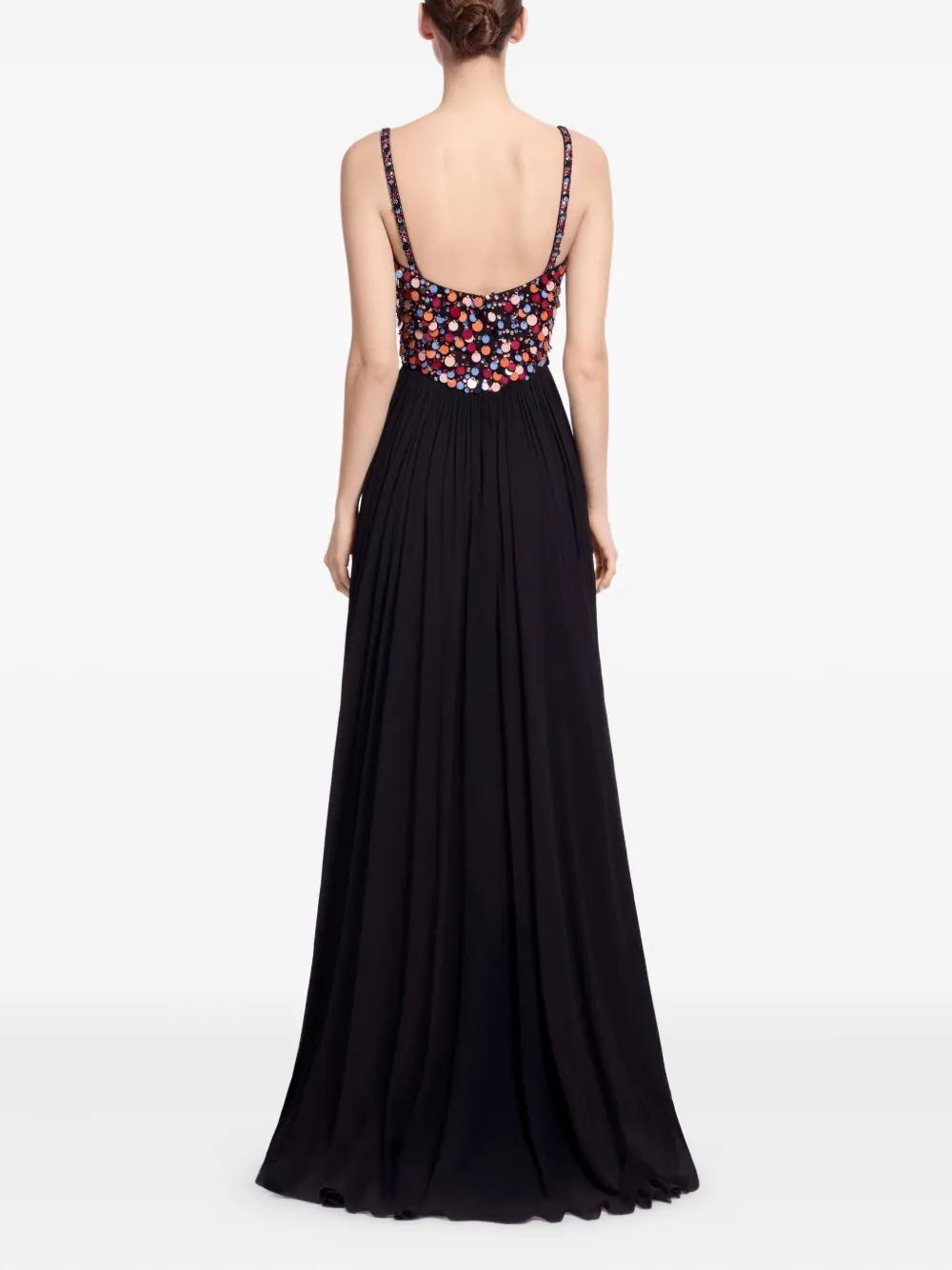 Elie Saab Sequin-Embellished Maxi Dress in Black | Lyst