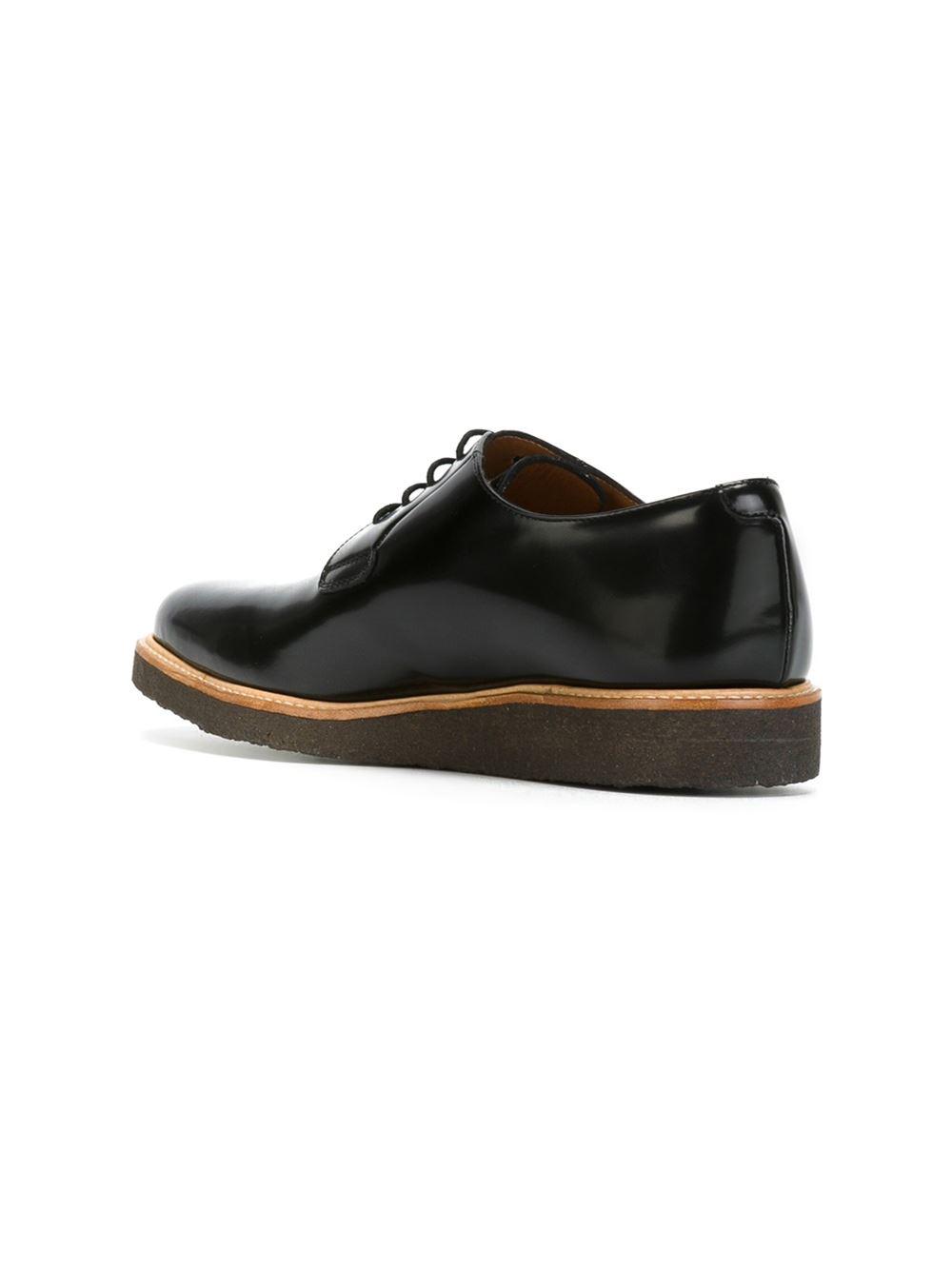 Common Projects Leather �1859 Shine� Derby Shoes in Black