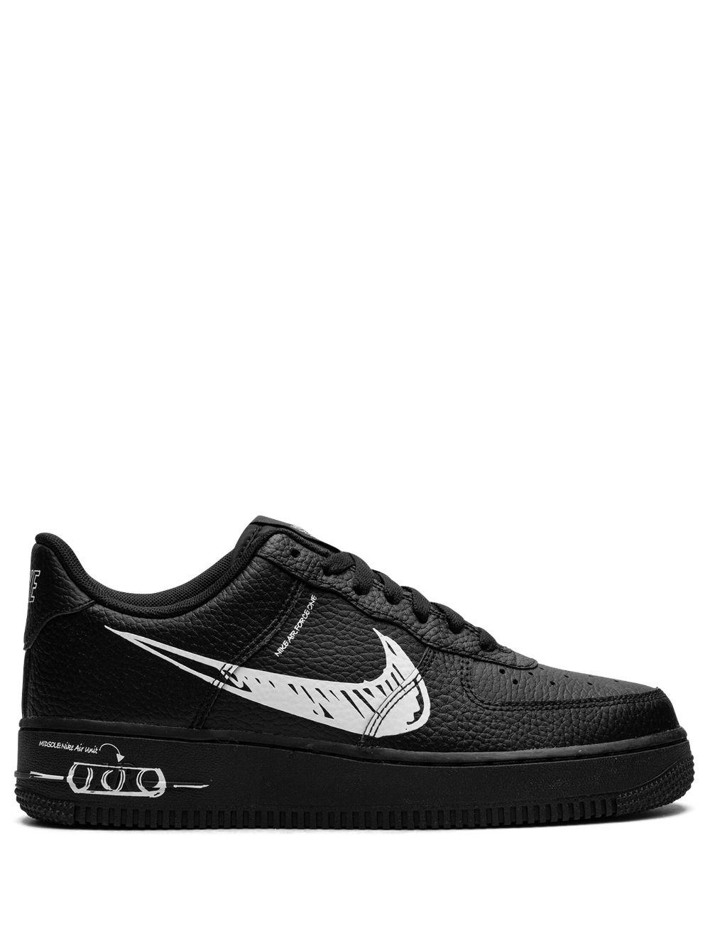 Nike Air Force 1 Low Sketch Sneakers in Black for Men | Lyst