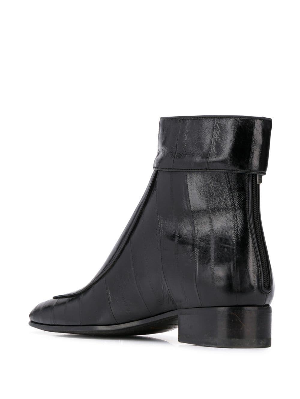 Saint Laurent Miles Eel Skin Boots in 