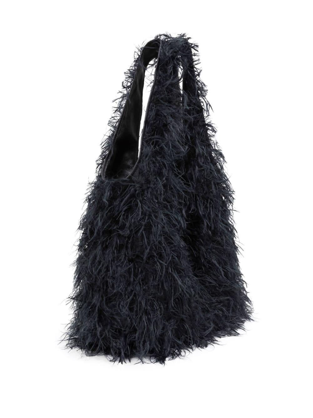 Dries Van Noten Faux Fur Fluffy Tote Bag in Black Lyst UK