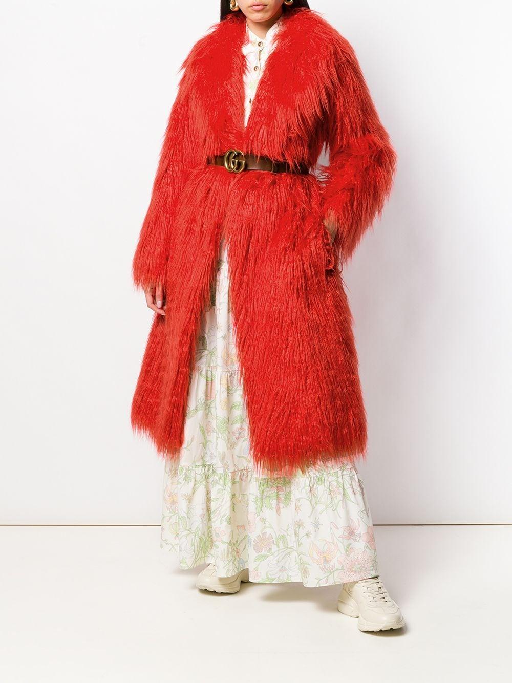 orange shaggy jacket