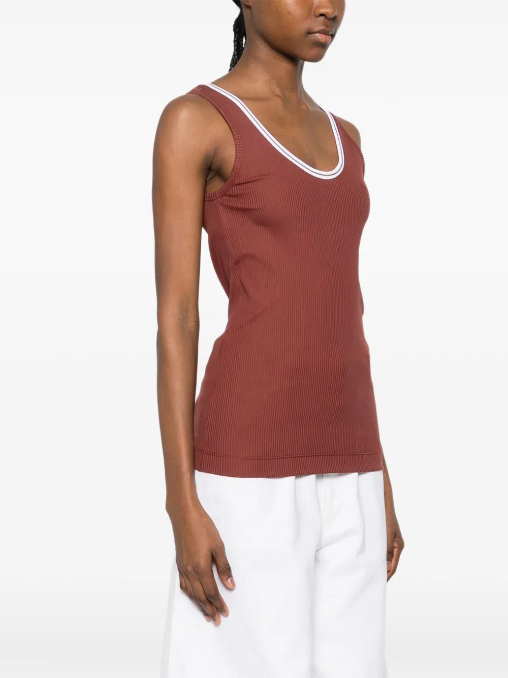 Brunello Cucinelli Sleeveless Tops in Red | Lyst