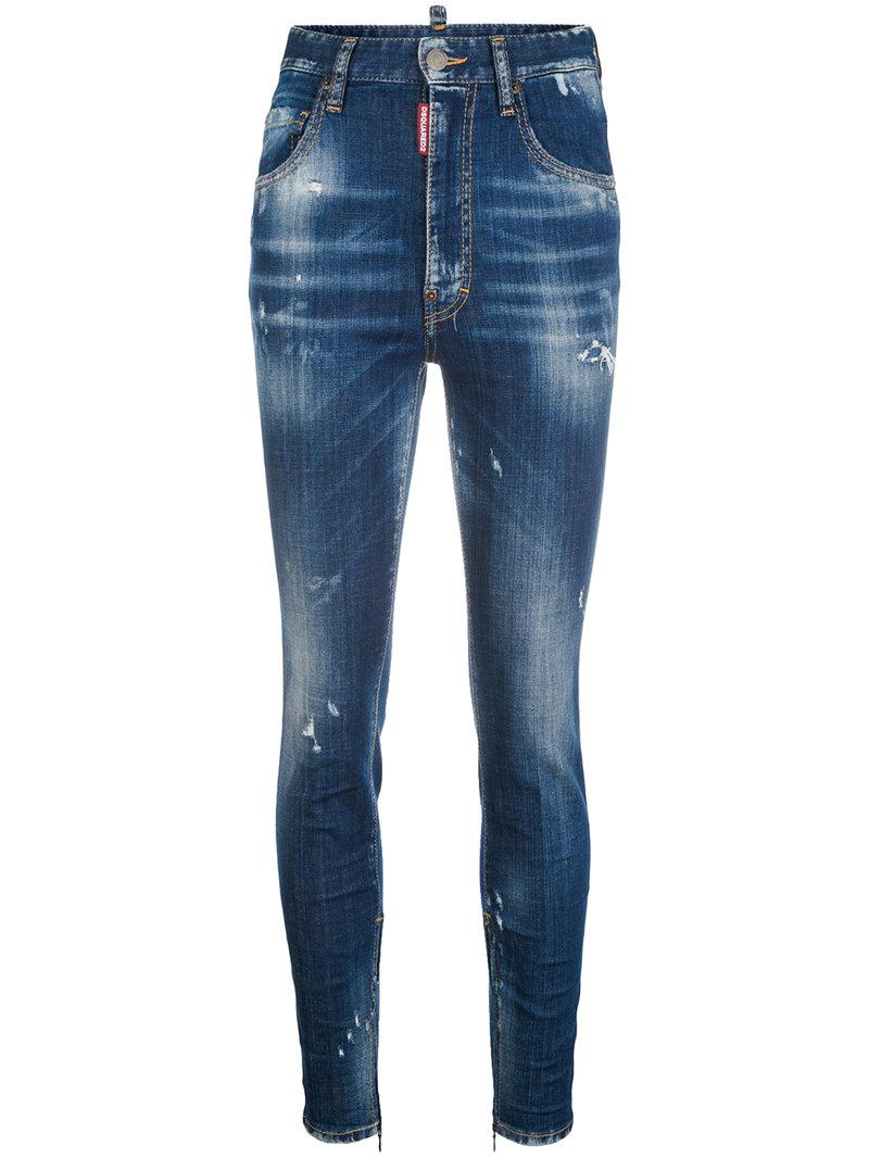 blue super skinny jeans