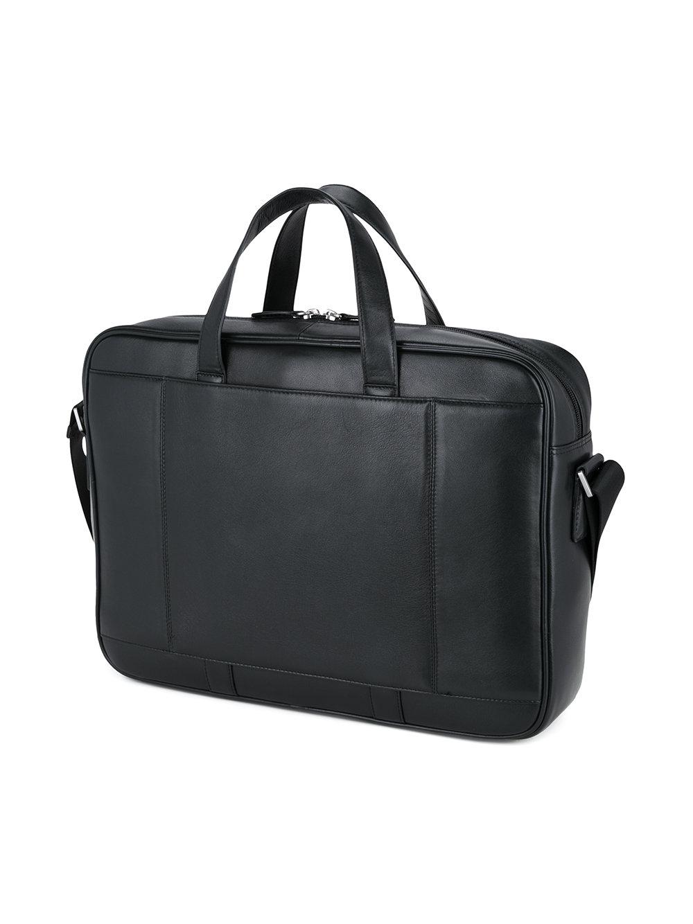 Cerruti 1881 Leather Laptop Bag in Black for Men | Lyst
