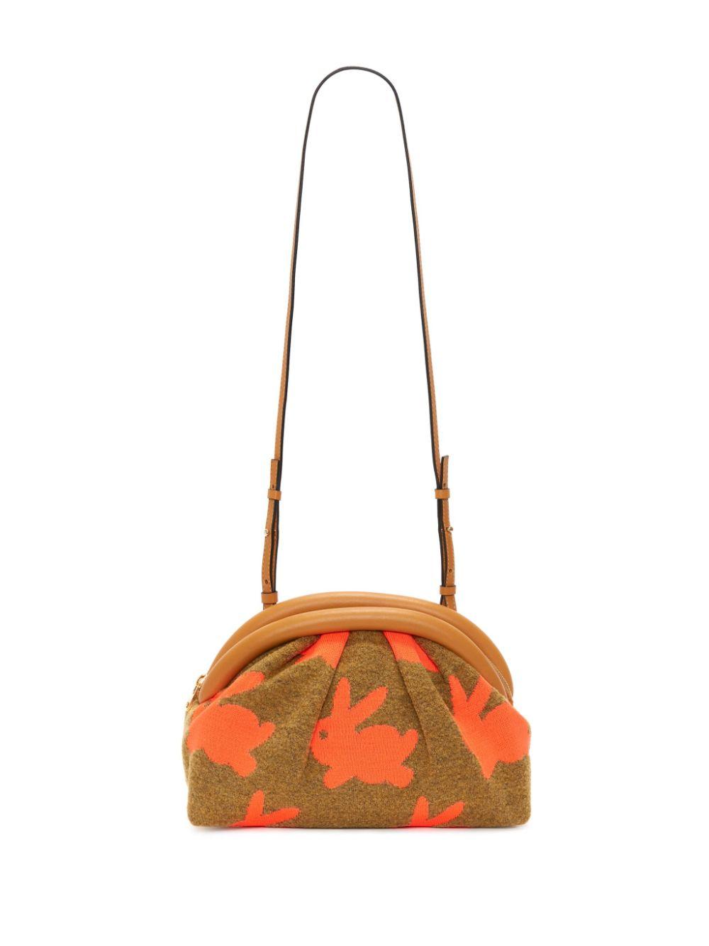 JW Anderson Bumper Patterned-intarsia Knit Clutch Bag in Orange | Lyst