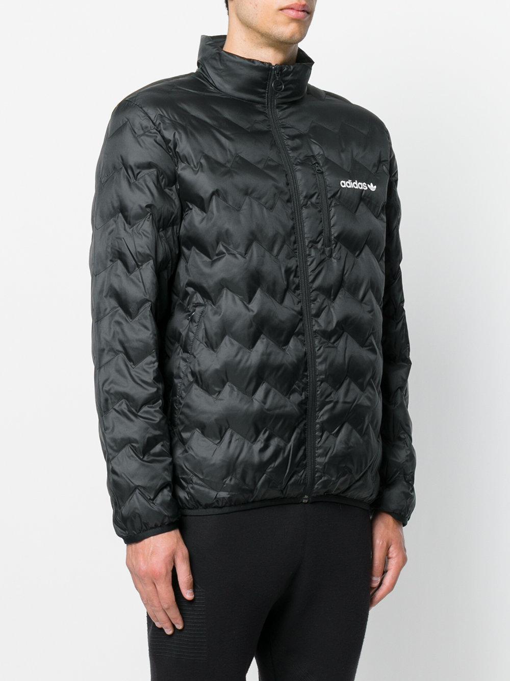 adidas Originals Synthetic Zigzag Padded Jacket in Black for Men - Lyst