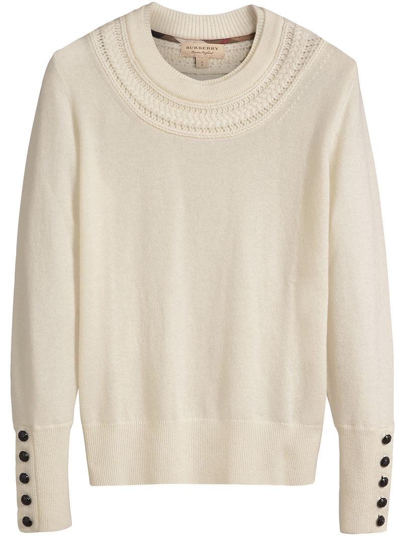 burberry white sweater
