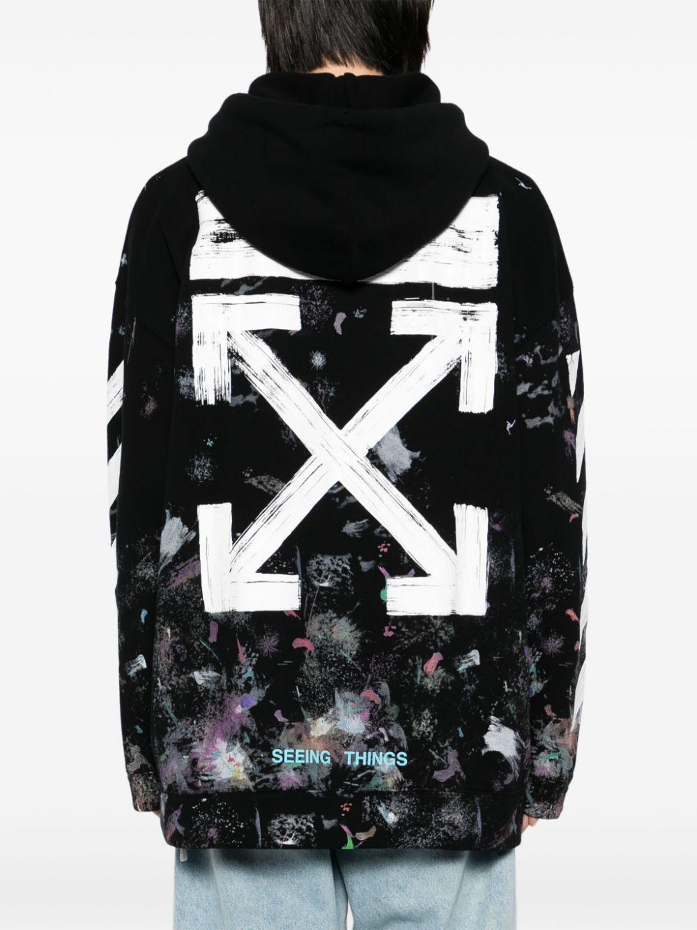 Off-White c/o Virgil Abloh メンズ ブラック グラフィック パーカー 