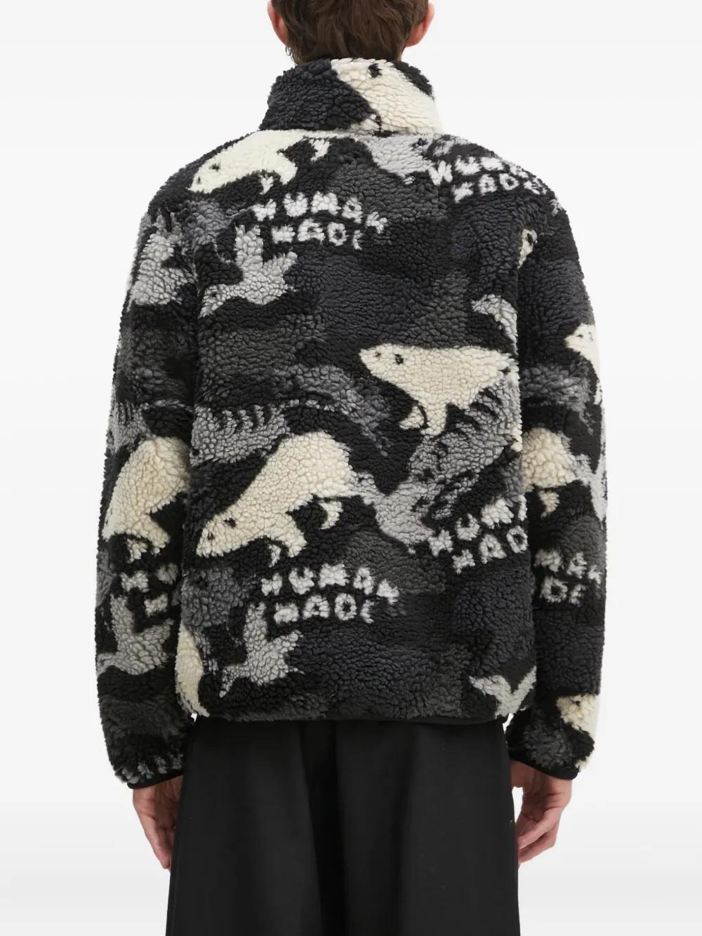 Human Made Polar-Bear Fleece Jacket in Black for Men | Lyst