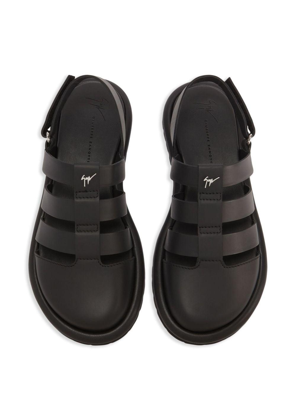 Giuseppe zanotti black sandals best sale