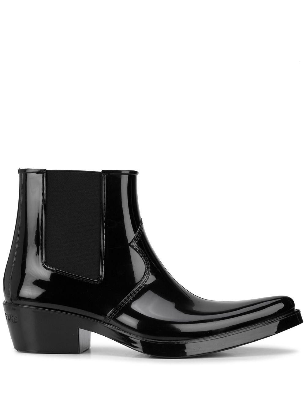 calvin klein rubber chelsea boots