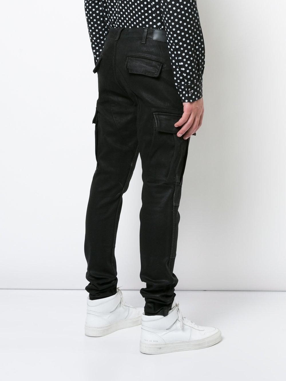 Amiri Cotton Skinny Cargo Trousers in Black for Men - Lyst