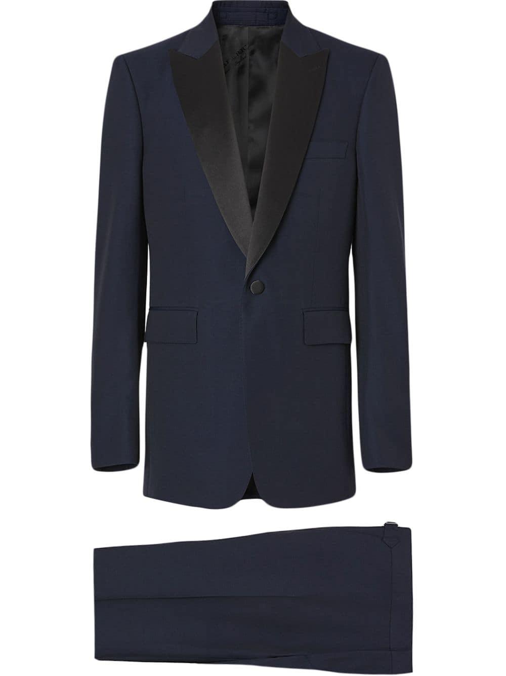 Burberry Classic Fit Wool Silk Tuxedo in Blue for Men - Lyst
