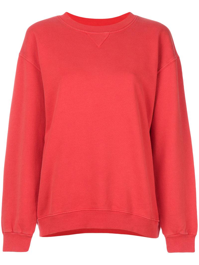 Anine Bing Cotton Nantucket Sweatshirt in Red - Lyst