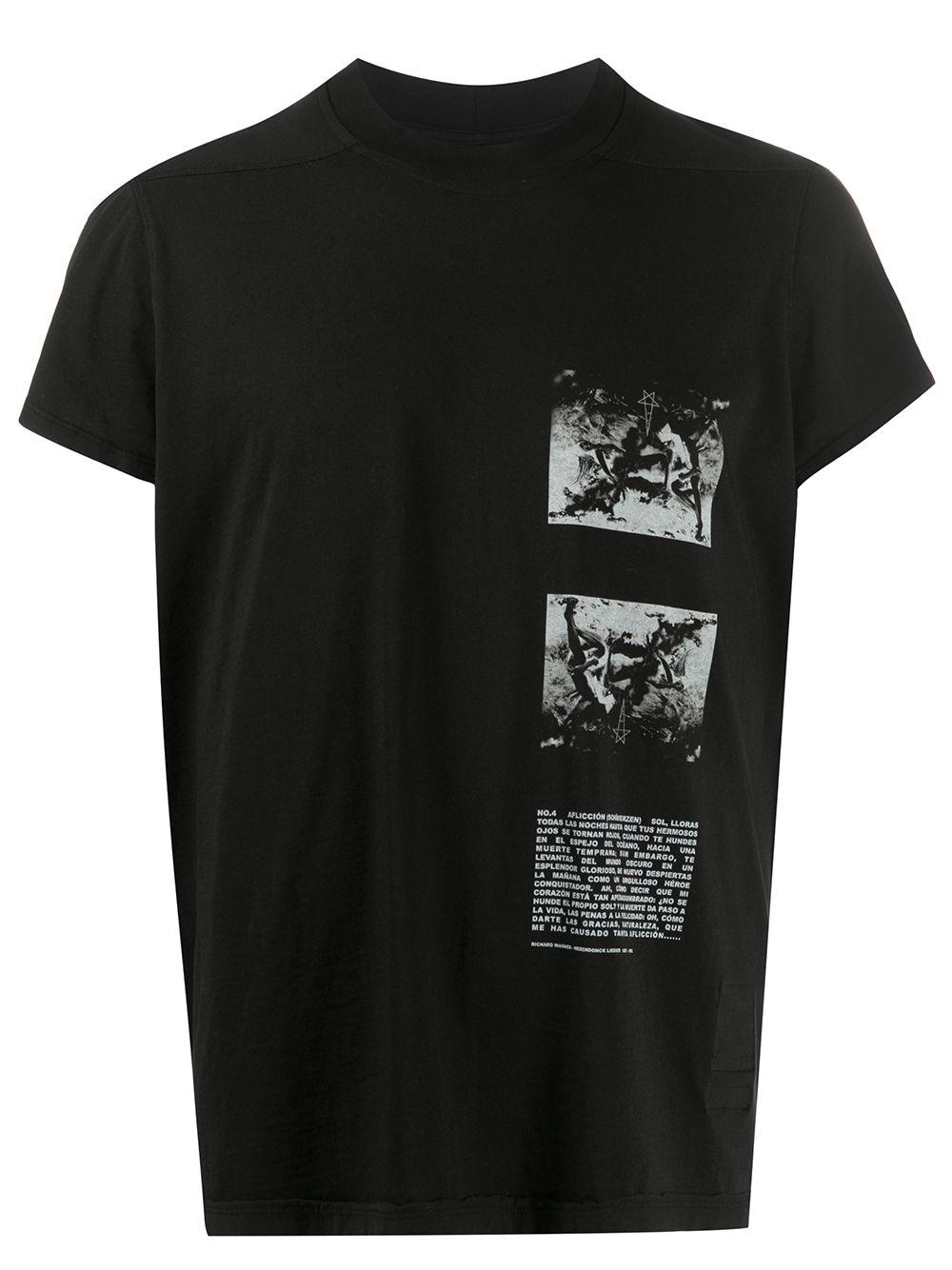 Rick Owens DRKSHDW Satanic Print T-shirt in Black for Men | Lyst