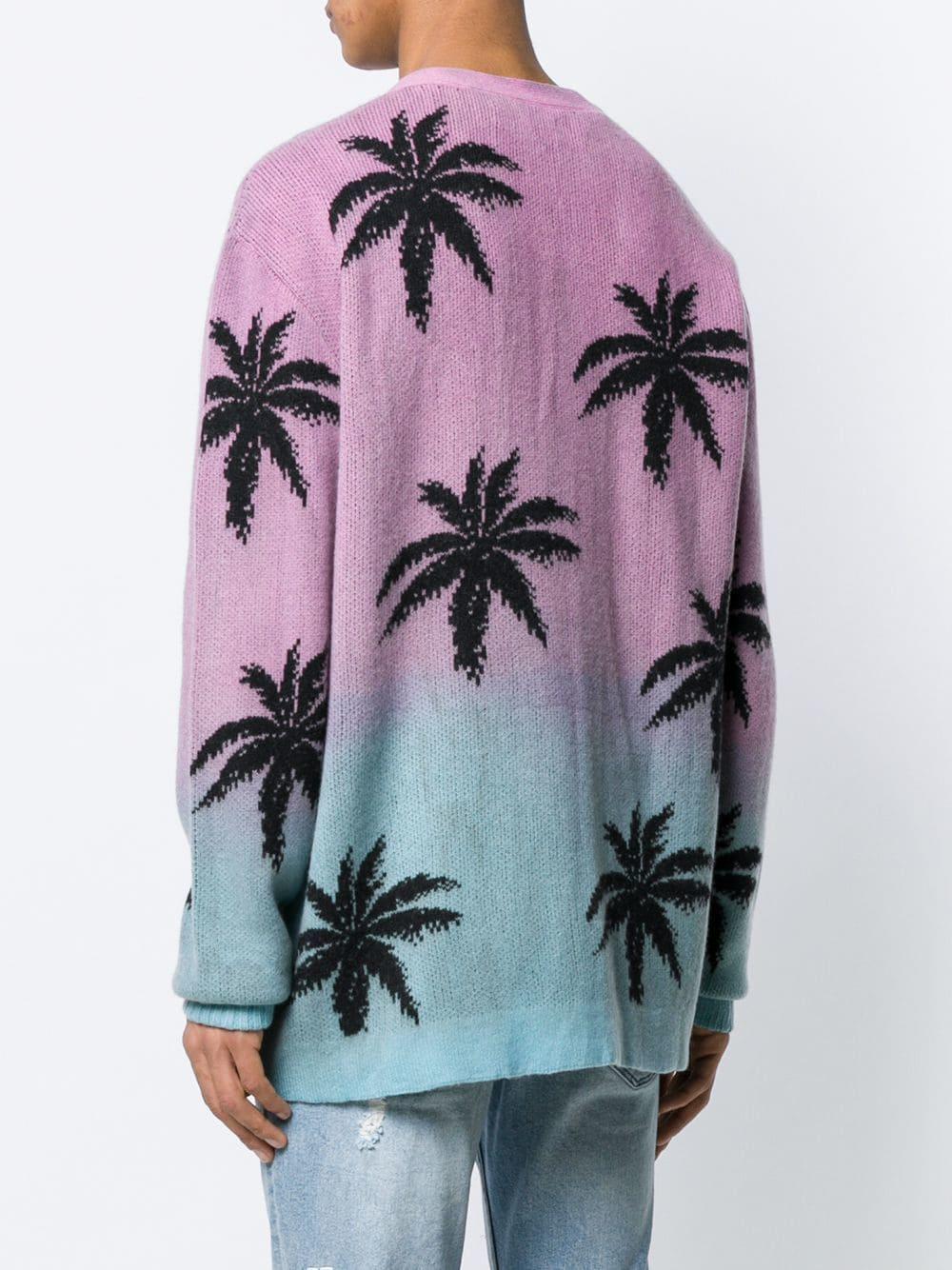 amiri palm tree cardigan