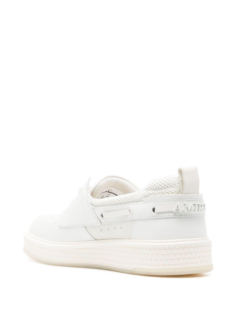 Amiri Perforated Leather Boat Shoes in White for Men | Lyst