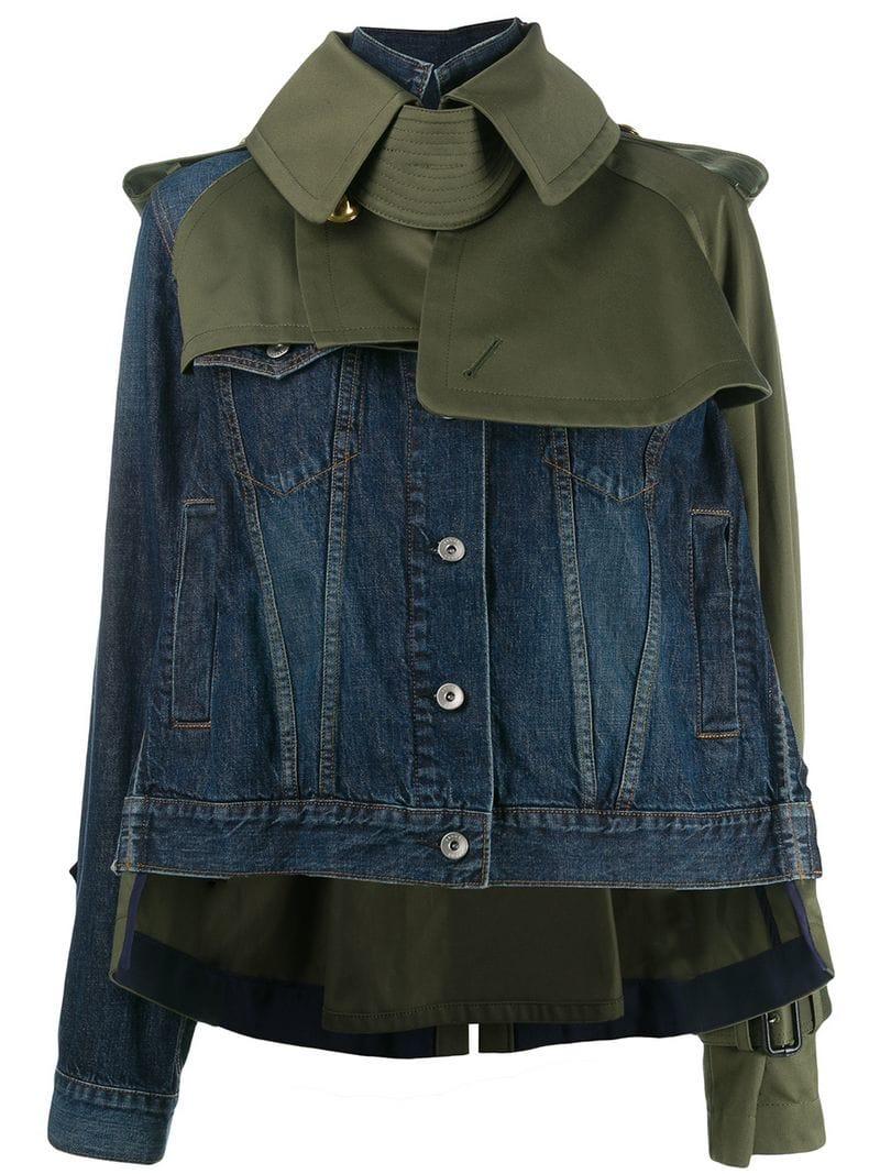 trench denim jacket