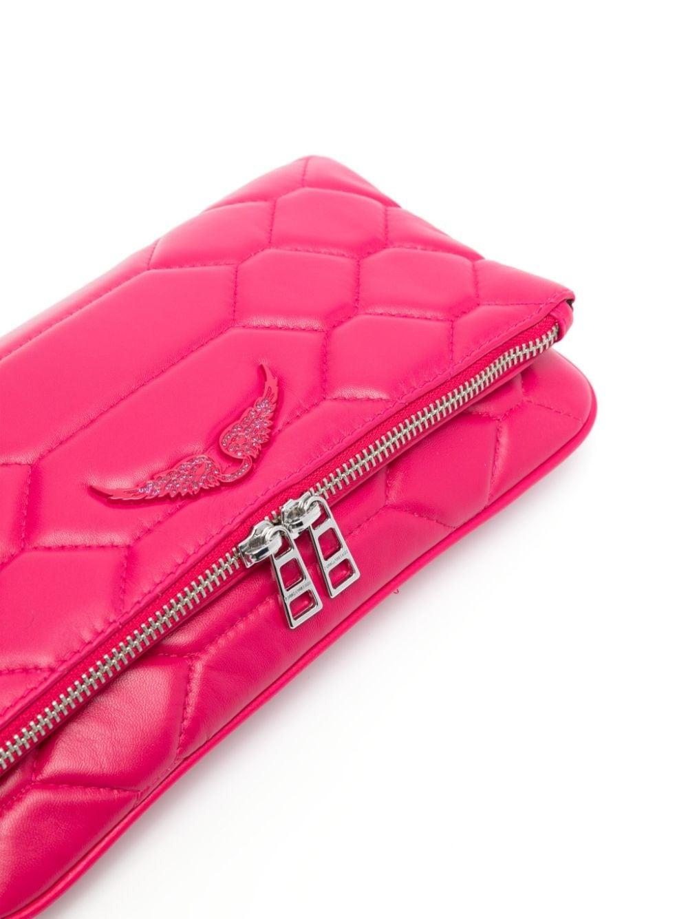 Zadig & Voltaire Large Rock Quilted Crossbody Bag Pink |