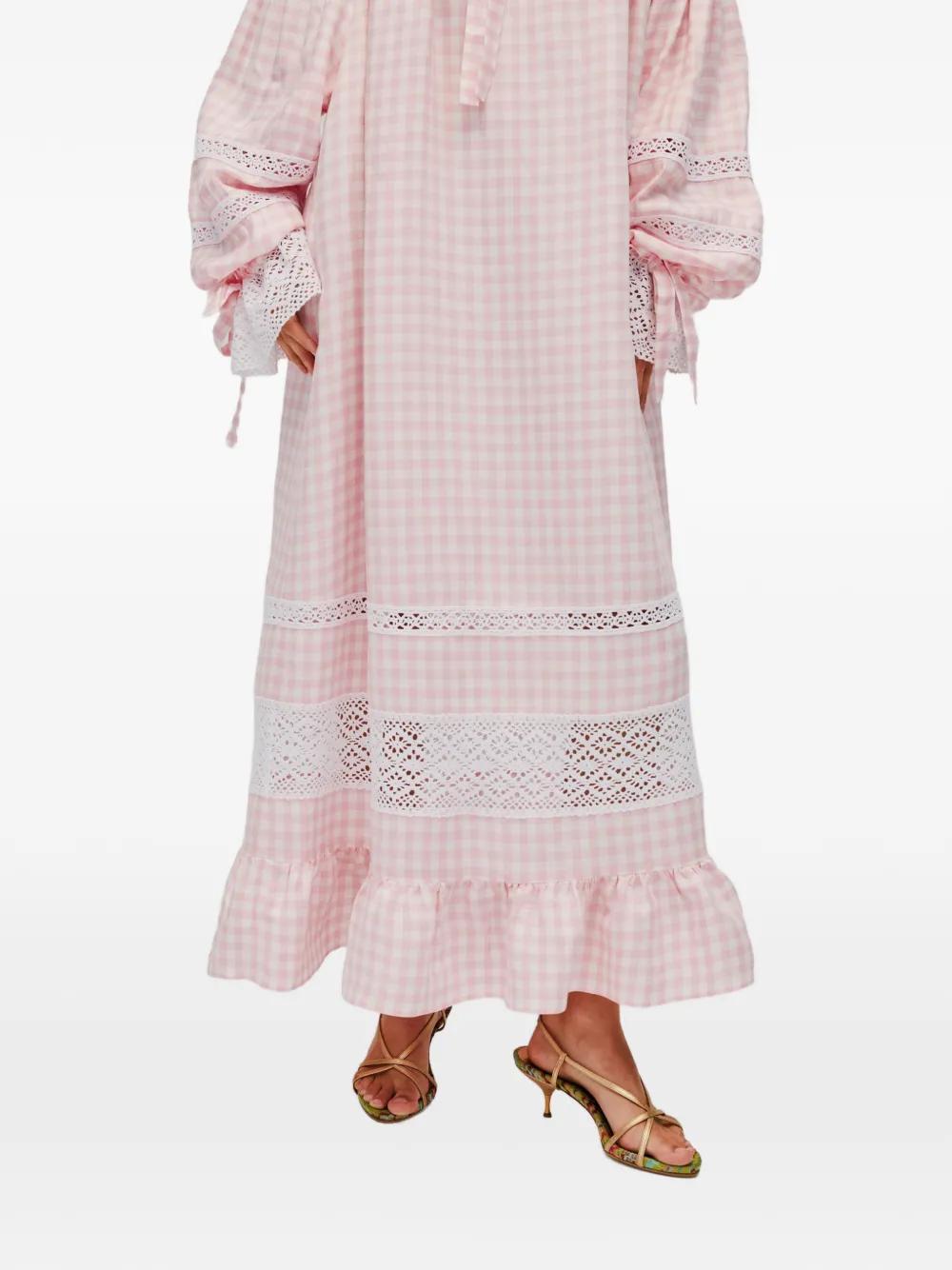 fitted lace wedding dress daymaker dress // pink gingham *zoco exclusive* – shop zoco