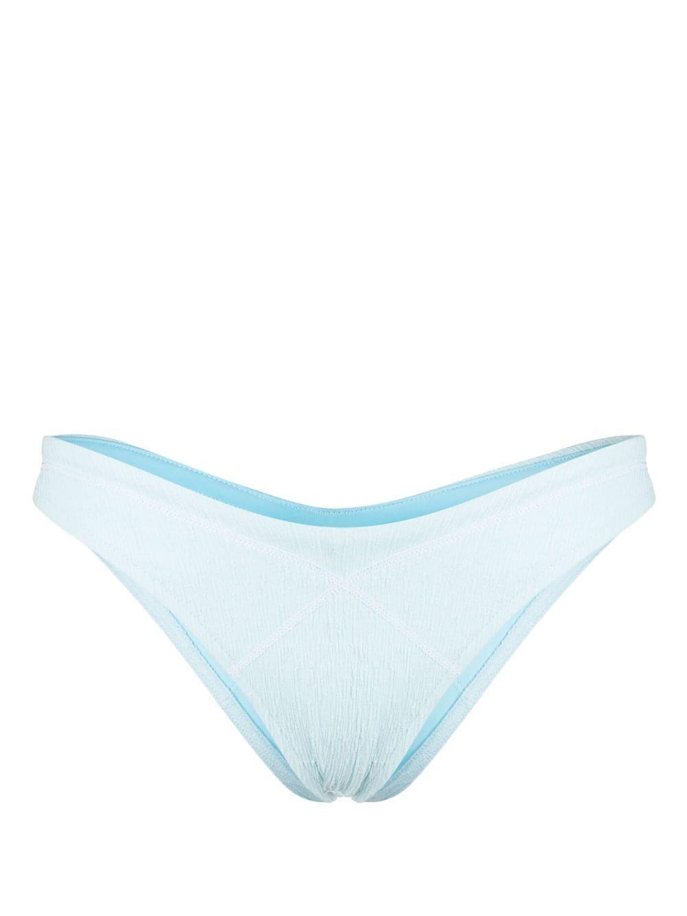 Frankie's Bikinis Enzo Crinkle Bikini Bottoms in Blue | Lyst