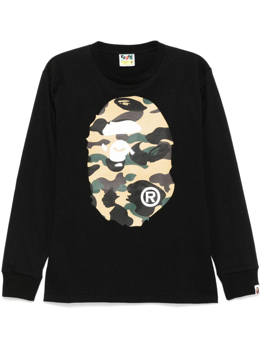 Bape on sale Camo Head Black T-Shirt Medium Size