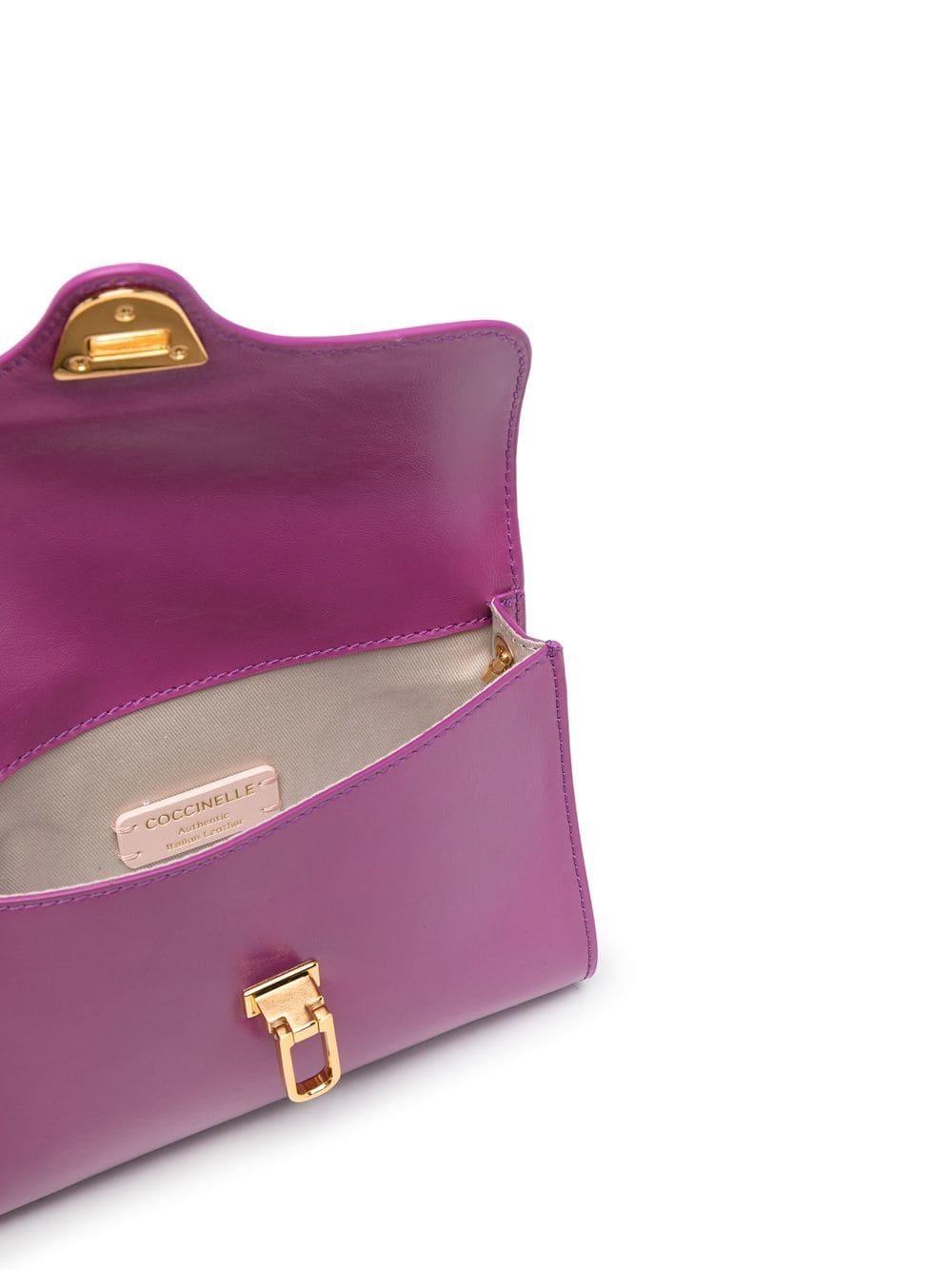 Coccinelle Chain-strap Leather Crossbody Bag in Purple | Lyst