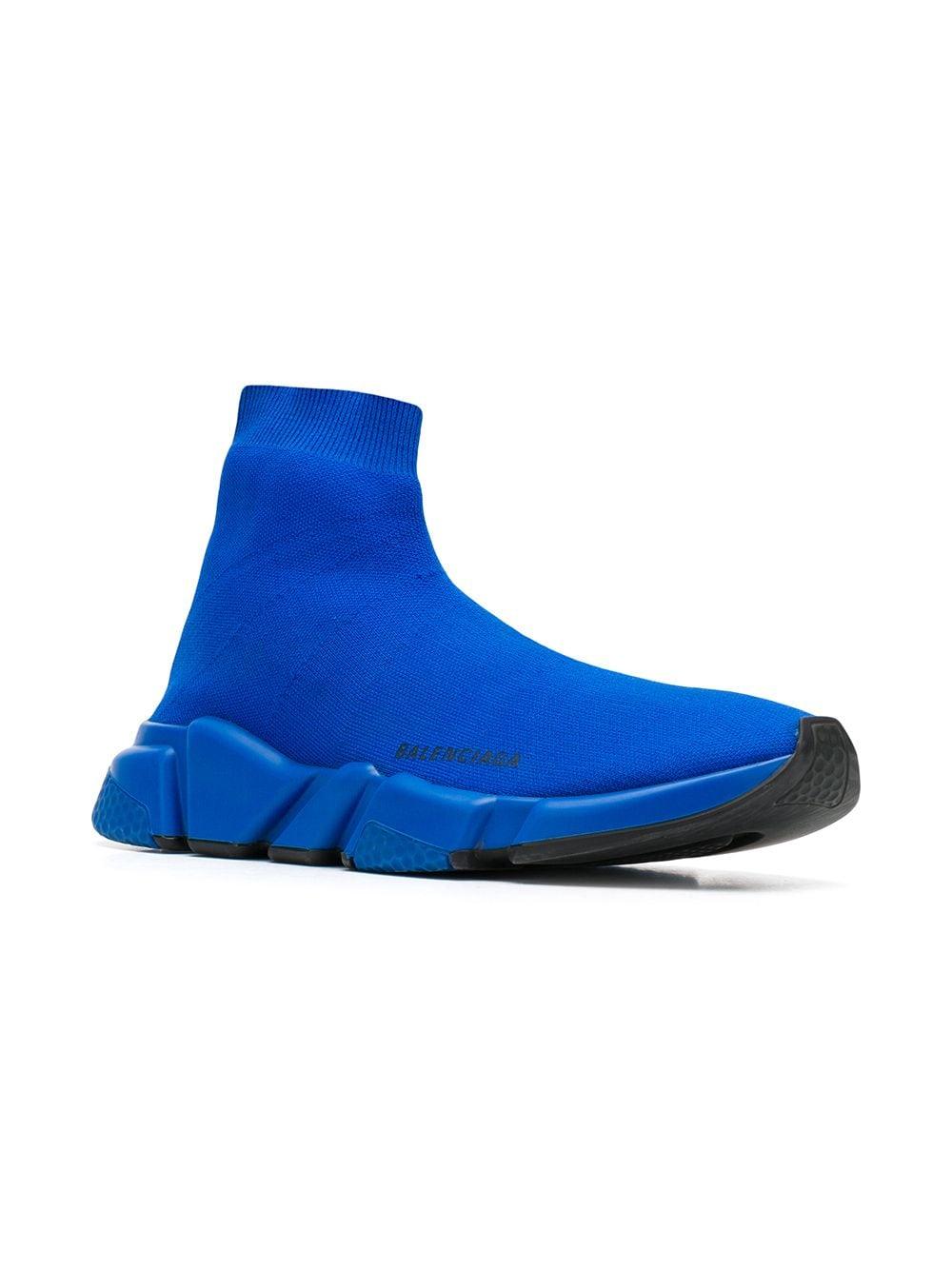 Balenciaga Rubber Men's Speed Trainer Sock Sneakers - Electric Blue for ...