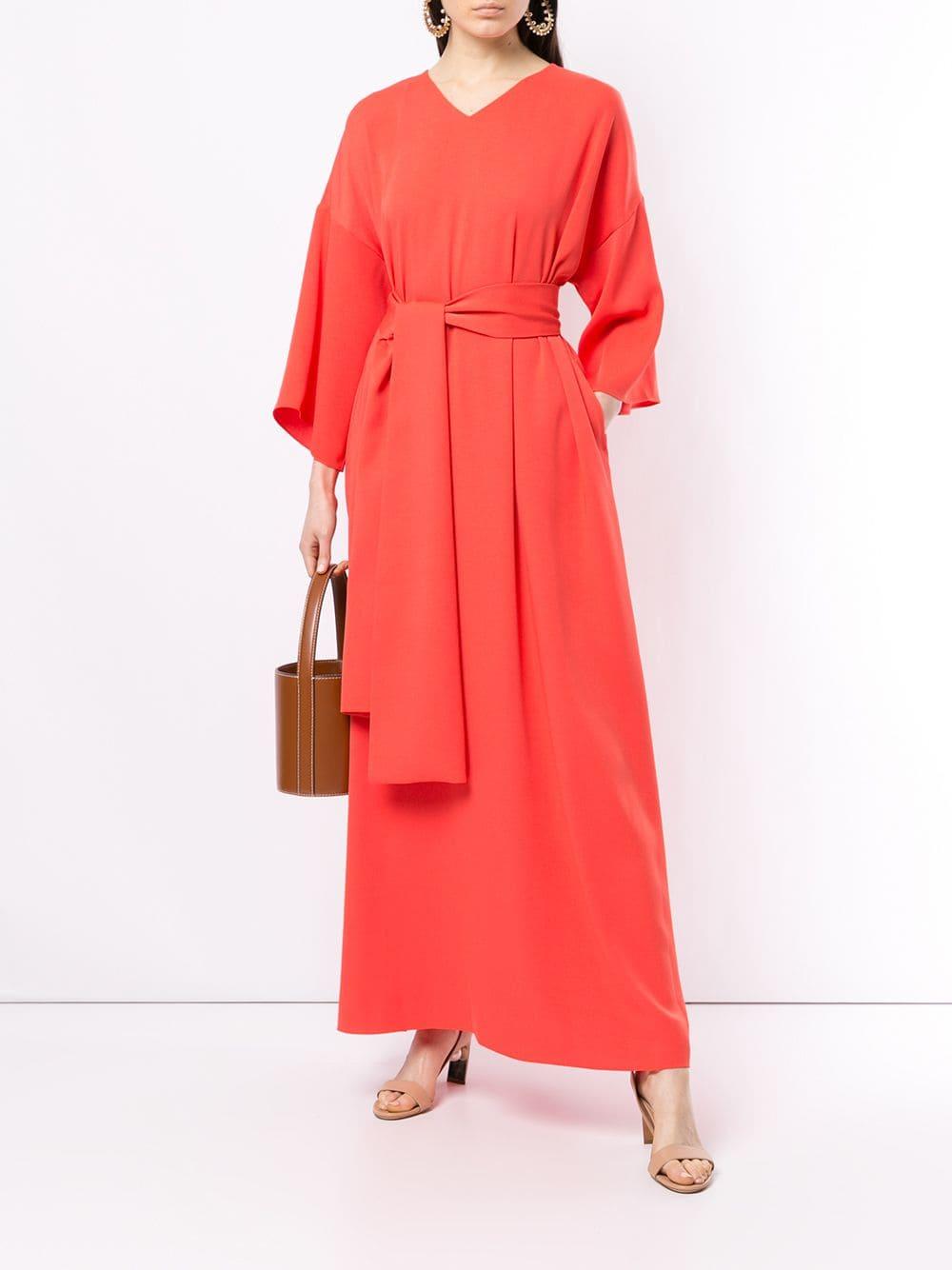wide sleeve maxi dress