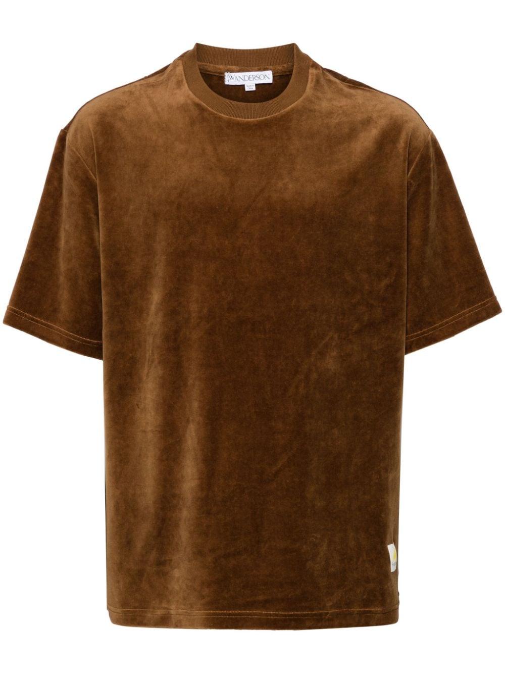 JW Anderson Velvet T-Shirt in Brown for Men | Lyst