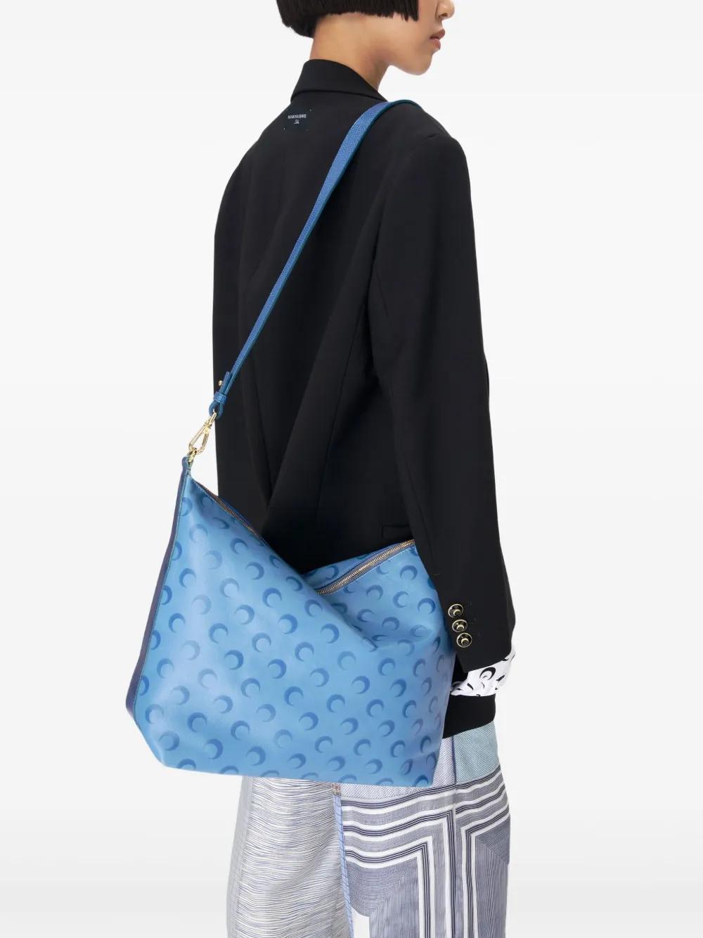 Marine Serre Moon Airbrushed Messenger Bag in Blue | Lyst Marine Serre Moon Airbrushed Messenger Bag in Blue | Lyst