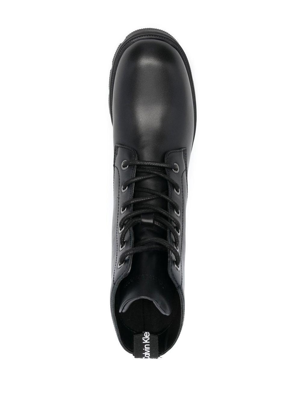 Calvin Klein Chunky Lace-up Combat Boots in Black | Lyst