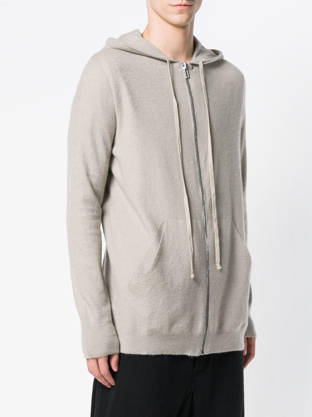 Rick Owens Fullzip Hoodie in Grey (Gray) for Men Lyst