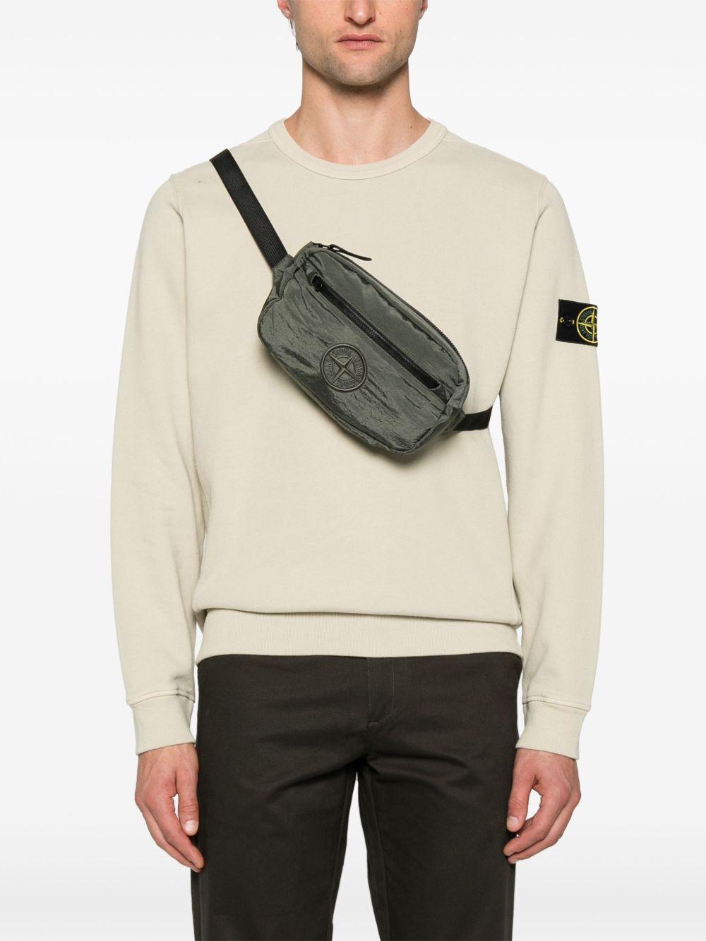 Stone Island Compass-Motif Belt Bag in Black for Men | Lyst