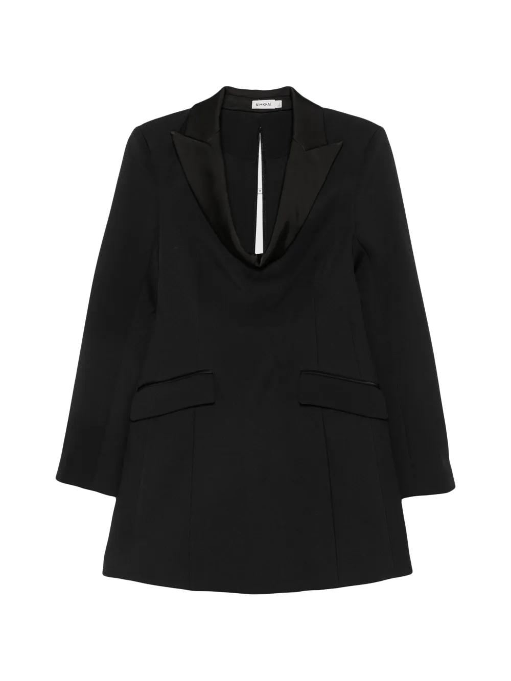 Designer Black Satin Blazer Dresses for Women - Up to 57% off