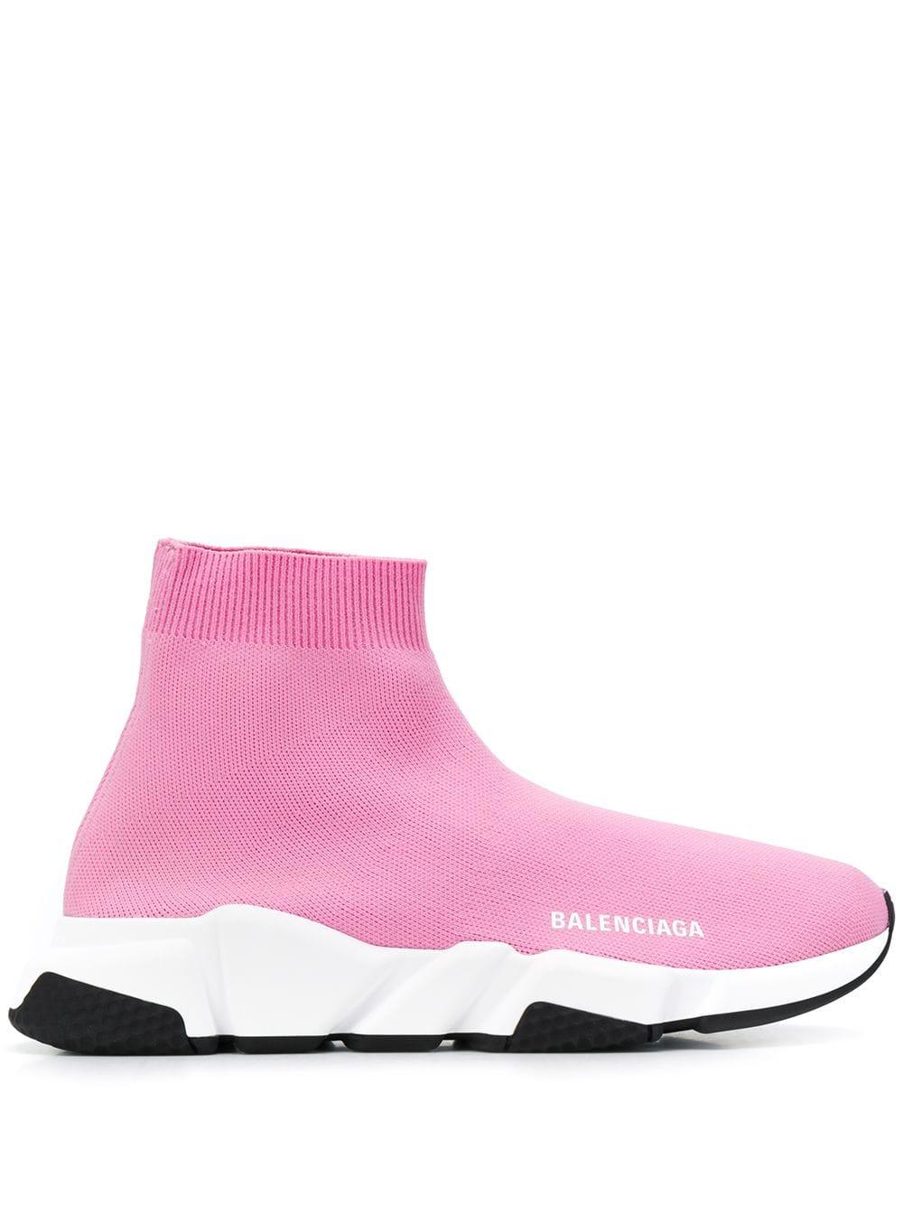 Balenciaga Synthetic Women's Speed Knitted High-top Trainers in Pink - Save  62% | Lyst
