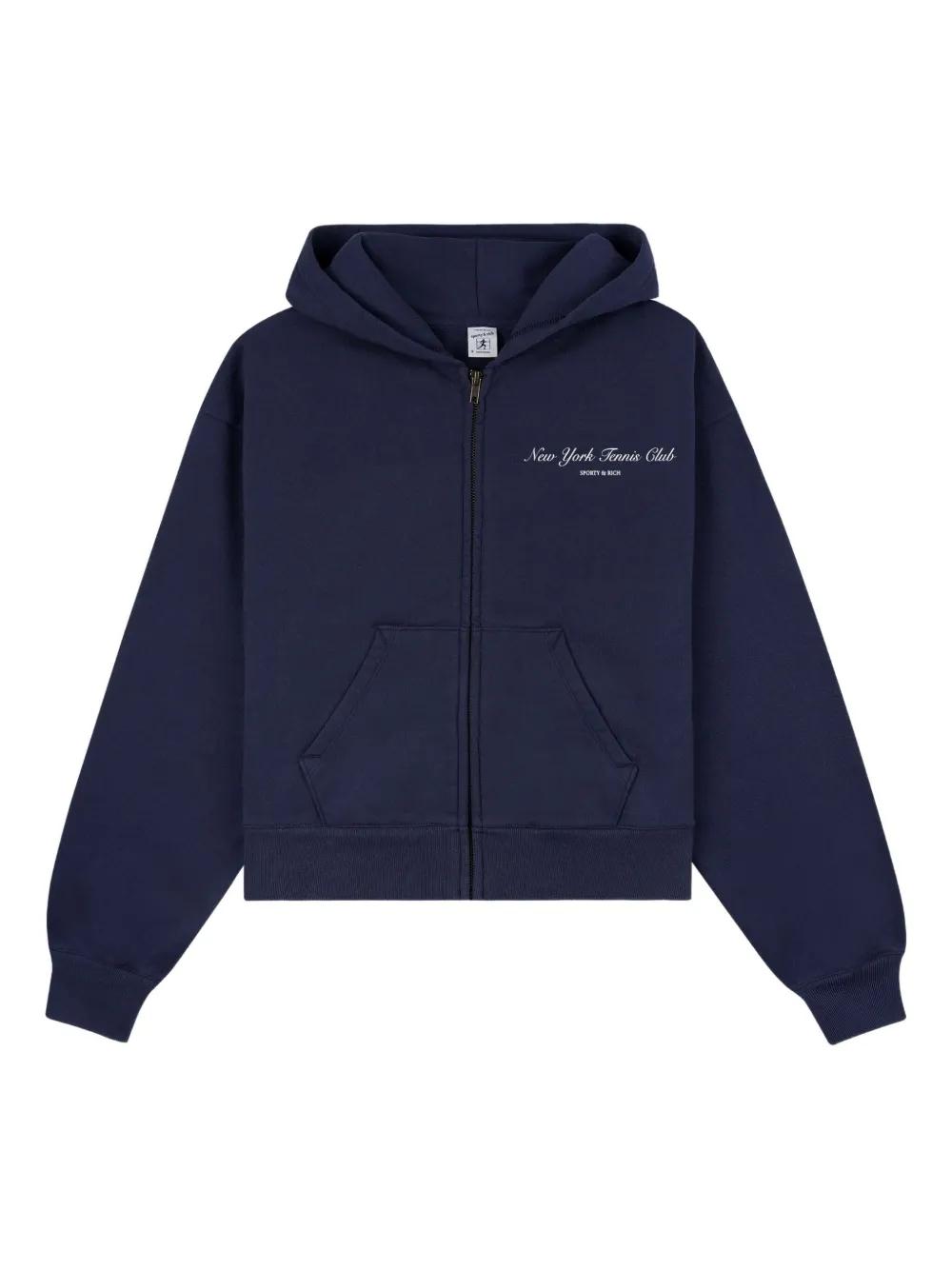 【h】SPORTY & RICH フーディー 限定セール!!☆Sporty&Rich ロゴ刺繍入りフーディ 送料・関税込