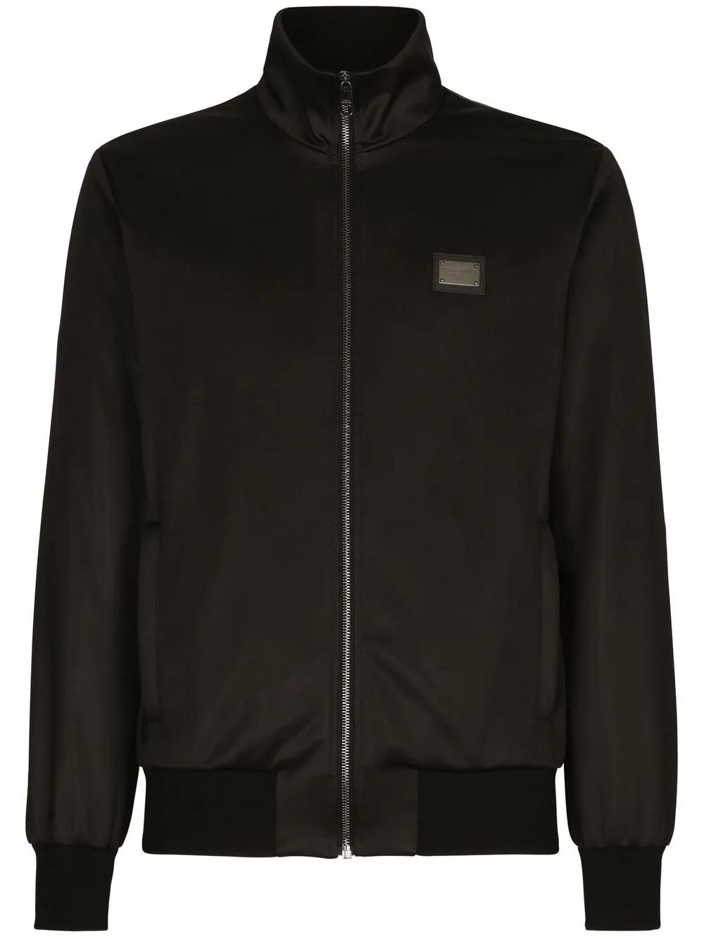 Dolce & Gabbana Logo Zipped Track Jacket in Black for Men | Lyst